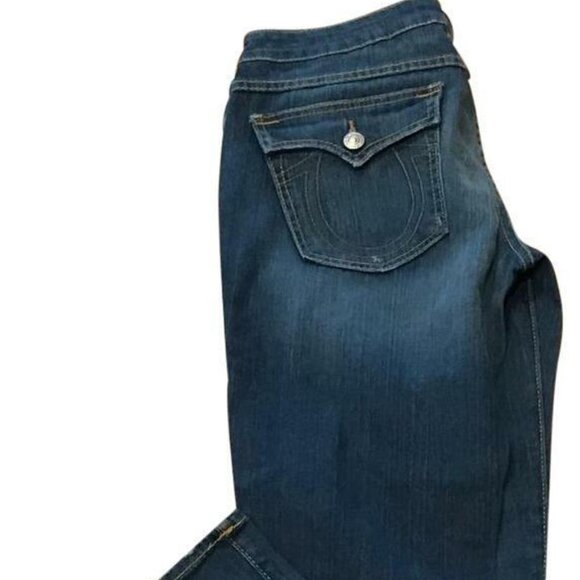 True Religion Billy in Palisades Distressed Flap Pocket Jeans